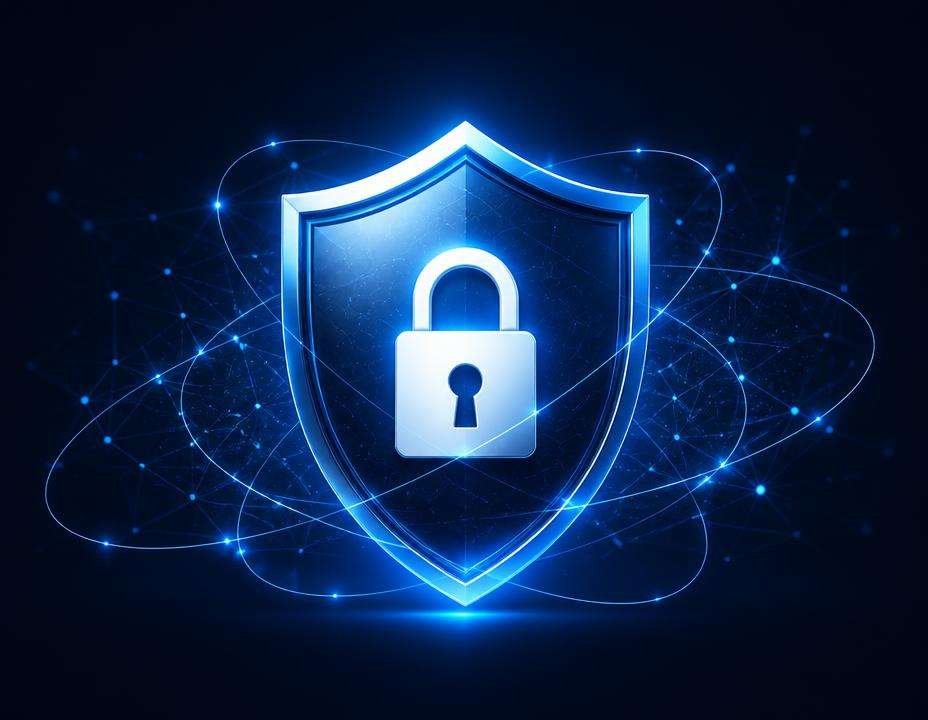 Security shield representing quantum-resistant encryption